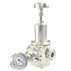 Sanitary Pressure Reducing Valve With Pressure Gauge For Steam
