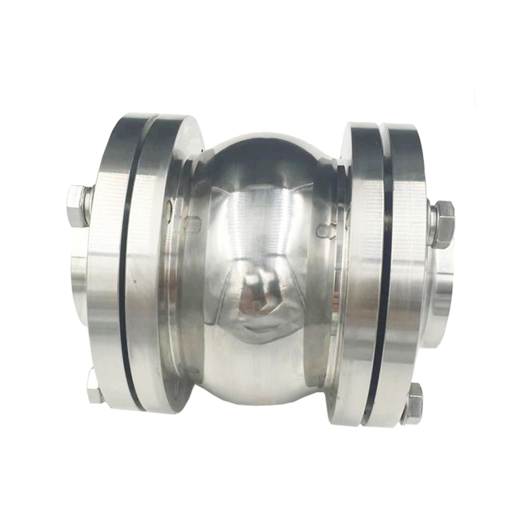 Hygienic Stainless Steel flanged non return valve ball type
