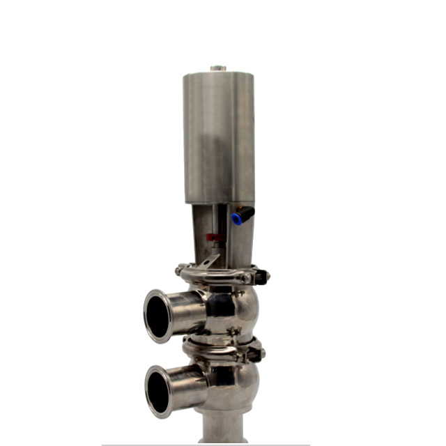 Stainless Steel Clamped Pneumatic Single Divert Seat Valve