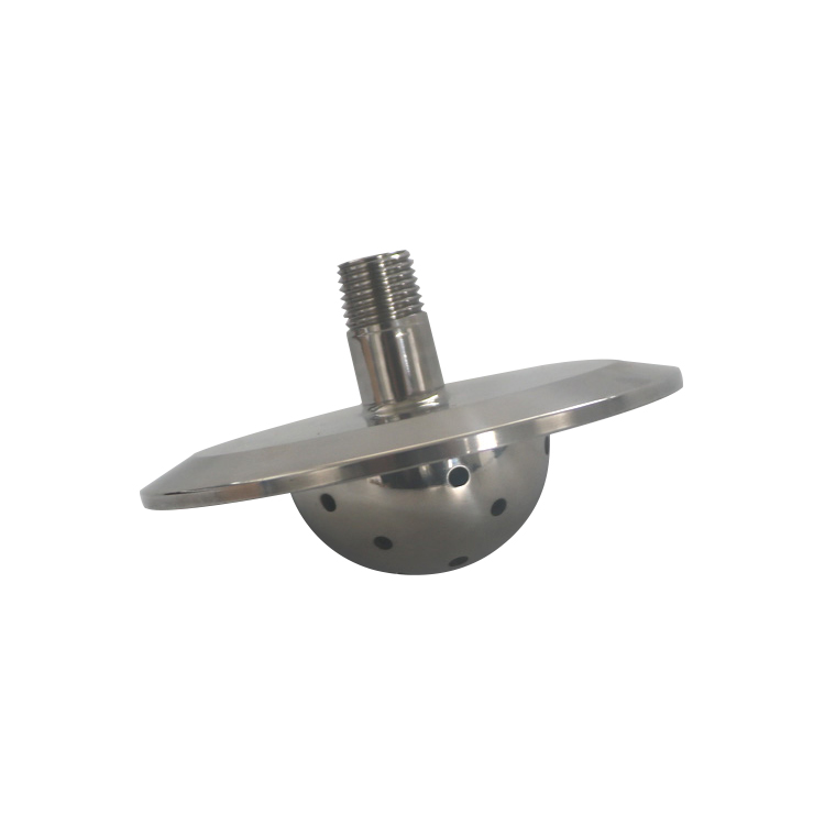 3″ Shower head End cap with 1/4″ MNPT and spray ball