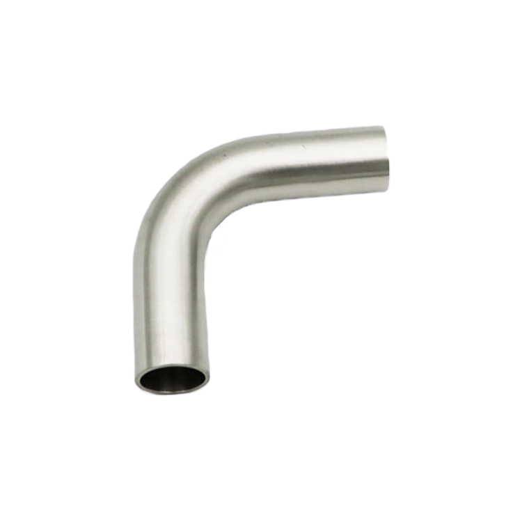 Sanitary Stainless Steel DIN 90 Degree Welded Elbow With Straight Ends