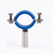 Sanitary Round Pipe Saddle Clip with Rubber Insert and Pipe Hanger