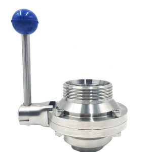 Sanitary Butterfly Type Ball Valve Threaded Ends 