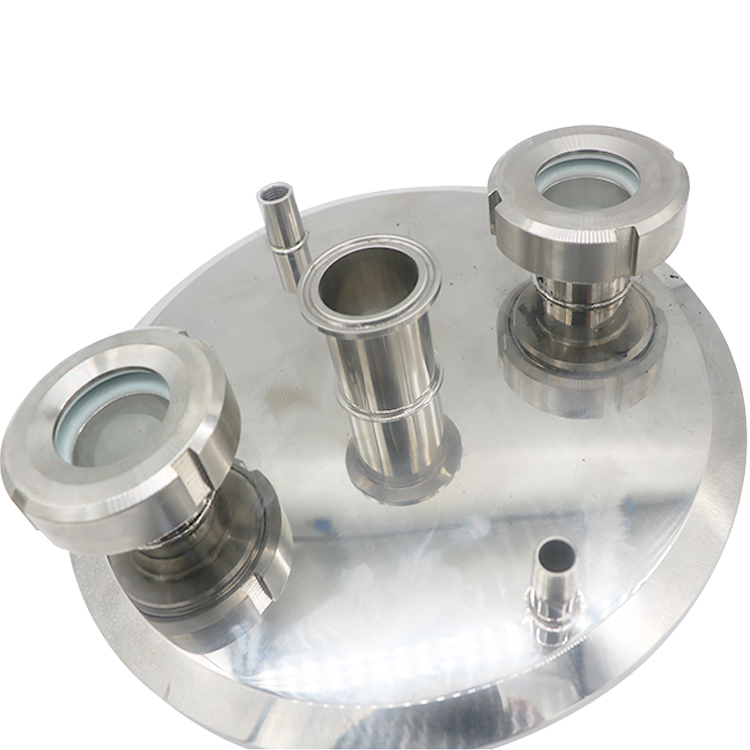 Stainless Steel Lid End Cap with 2 Sight Glasses